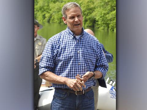 Tennessee Governor Bill Lee told folks “the only thing I’m not happy about today is whoever on my scheduling team decided that I needed to drop in here and leave and not go down the river.” 