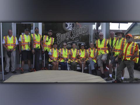 The Buck Bald Beautification Brigade gathered together to pick-up trash along Highway 68 in Copperhill Wednesday, August 4. Shown, from left, are Tennessee Litter Grant Director for Polk County William Wallace, Ray Aballo, Matt Wright, Jake Reuse, Mary Langford, Jeanne Marie Crosier, Sarah Wright, Courtney Castro, Karen Herring, Mike Herring, Walter Smith, Ross DeLoach and Kevin McCarty. 