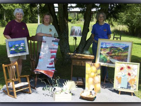 Don’t miss Feed Fannin’s Bowls of Hope Online Auction that begins this Friday, August 20, and continues through August 29 on their website: www.feedfannin.org. Items pictured and not pictured will be available, including lots of handmade items, gift certificates, gift baskets and even furniture. Unique paintings, including those made of encaustic beeswax, along with other artwork of a variety of mediums, will be available for bid. Not for sale, but showing off some of the items that will be offered in the a