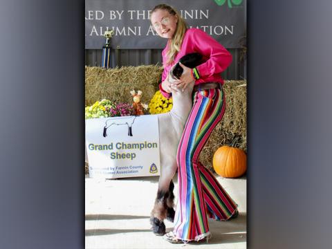 4H Member Addison McDermott won Grand Reserve Champion Saturday, September 18, at the FFA Youth Fair. Addison also won first place in the Market Lamb class and second place in the Breeding Ewes class. 