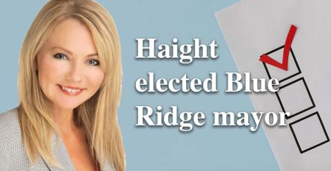 Rhonda Haight is the new Blue Ridge mayor.