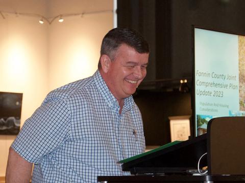 Fannin County Board of Commissioners Chairman Jamie Hensley told of some accomplishments the county has made since the inception of their last Five-Year Comprehensive Plan during the Fannin County Joint Comprehensive Plan Stakeholders Meeting Thursday, February 24.