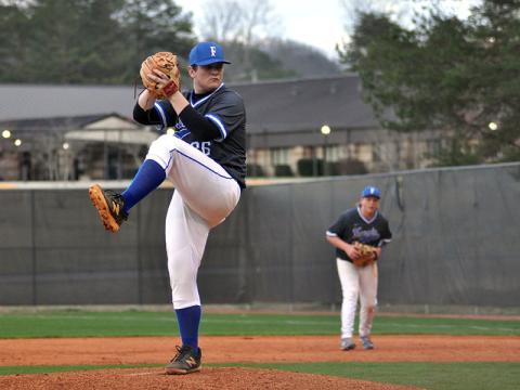 Rebel Chance Stacey gets ready to pitch in recent action for the Fannin County Rebels baseball team.  