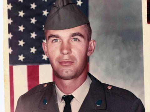 Steve Strickland in November 1969 at Fort Benning, Georgia.