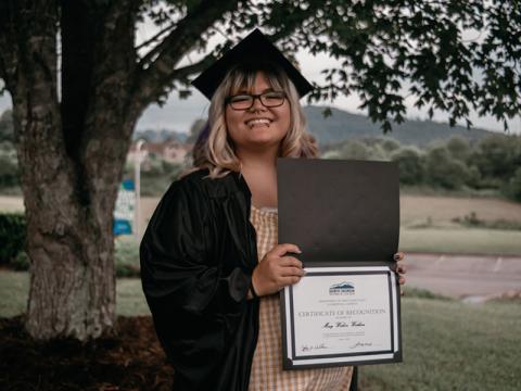 Macy Watkins graduated from North Georgia Technical College, in partnership with Fannin Literacy Action Group, June 7. 