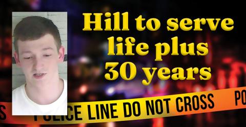 Hunter Nicholas Hill in a February, 2022, booking photo.