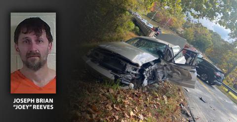 Earl Ronald Chase was killed instantly when the Mercury Mountaineer he was driving, above,  was struck by a Nissan Murano driven by Joseph Brian “Joey” Reeves, partially shown in the background, on Mobile Road last Thursday morning. 