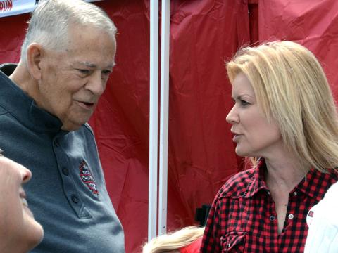 David Ralston, District 7 representative and Speaker of the state House of Representatives, visited with constituents Saturday, among them Suzanne Ponton.