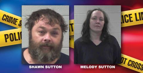 Shawn Douglas Sutton, left, and Melody Anne Sutton. 