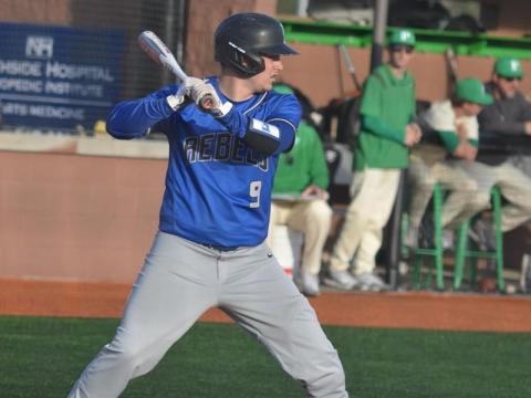 Senior Conner Martin steps up to bat in recent Fannin Rebel baseball action. 