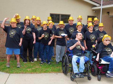 This group of clients at Mineral Springs Center gathered during the 50th Anniversary Celebration last month. Shown enjoying the event are, from left, front, Christopher Finkle and Linda Strickland; and, back, Jay Jenkins, Scott Sanford, Ansley Price, Tommy Cornett, Amanda King, Izak Stone, Eric Morris, Michael Elliott, Josh Barker, Kevin Turner, Kari Castlen, Alec McClure, Robbie Conley, Tammy Booth, Rick Kruse, Joshua Hutzel.