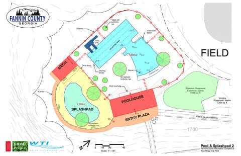 The pool and accompanying facilities will be paid for with a combination of Tourism Product Development money generated through the county’s Hotel/Motel Tax and recreation funds designated through the Special Purpose Local Option Sales Tax.