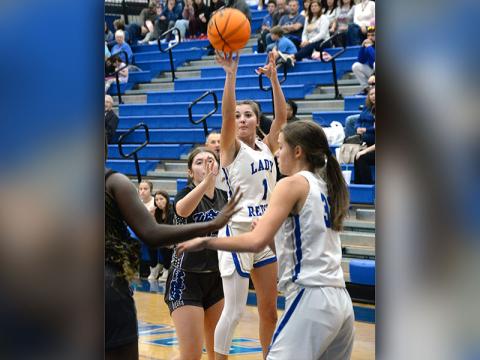 Courtney Davis scored 22 points to lead the Fannin County Lady Rebels in their victory over Gordon Central.