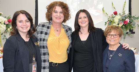 B. Alison Sosebee, second from left, the Appalachian Judicial Circuit’s newest Superior Court judge, was congratulated Friday by, from left, Superior Court Judge Mary Beth Priest, Chief Judge of the Georgia Court of Appeals Amanda Mercier, and Chief Superior Court Judge Brenda Weaver. Before her appointment to the Court of Appeals, Mercier served the Appalachian circuit as a Superior Court judge.