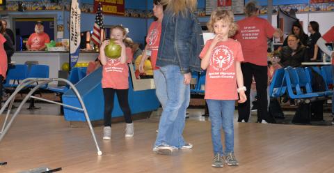 Dominic Cater isn’t sure how a roll for a strike is going to work out.
