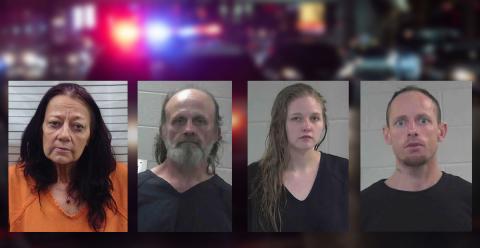 Shown are, left, Donna Lee Hyatt, Kenneth Lee Greene, Abbigayle Marie Owens, Randy Nathaniel Greene.