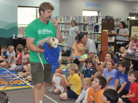 Roy from ZooPro Adventures carried around an opossum for the children to look at as they learned all about the local marsupial. 