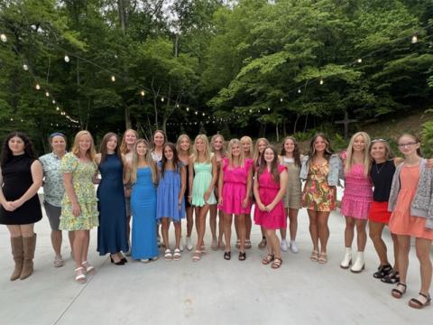 Members of the Fannin County High School Track & Field girls team are shown with their coaches.