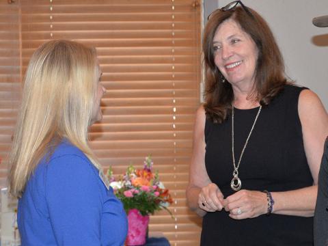 Shari Bingear was one of the many folks to attend a reception honoring Jode Mull Thursday, August 15, at the Fannin County Chamber of Commerce & CVB. Mull served the Chamber for 17 years.