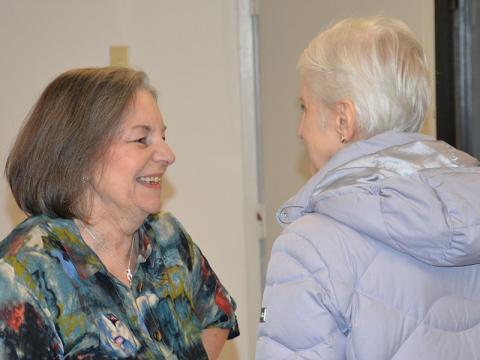 The weather did not stop many of Sherry Morris’ friends from attending her retirement reception Saturday at Fannin County Family Connection.