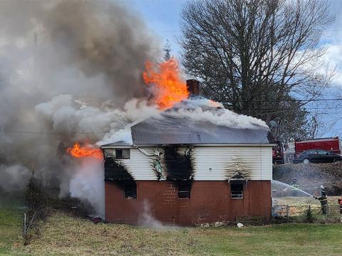 Copper Basin firefighters were unable to save this home off College Street when it was destroyed by fire Thursday, February 20. 
