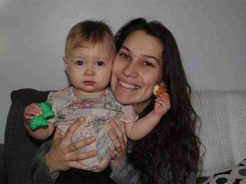 Paisley McCue, left, and her mother Kailee McCue, right, have participated in The Craddock Center’s Smart Babies program.