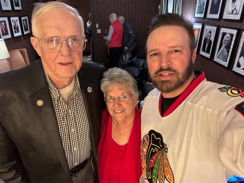 Country music star Mark Wills, right, is shown with his parents Jerry and Shirley Williams, of Blue Ridge.