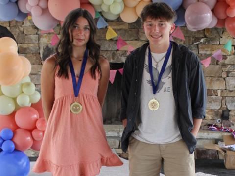Fannin County High School tennis players Sadie Patton was presented the Lady Rebel Award and Cayson Mitchell was honored with the Rebel award at the Sunday, May 18, banquet. 