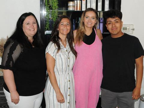 Back to School Bash organizers are busy getting ready for the annual event, which is set for July 26 at Fannin County High School. Tara Cantrell, Sheena Rymer, Celeste Jay and Brandon Mendoza, from left, are busy preparing.