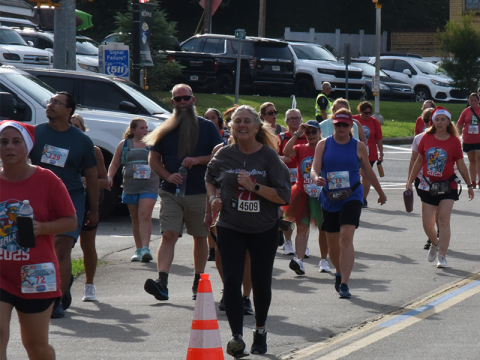 The Walk the Line 5k drew a record 343 registrations for this year’s race. The race is one of three annual events in the Riverwalk Run Series.
