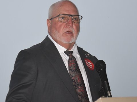 Tennessee State Senator Tom Hatcher introduced Marsha Blackburn, supporting her candidacy for governor.