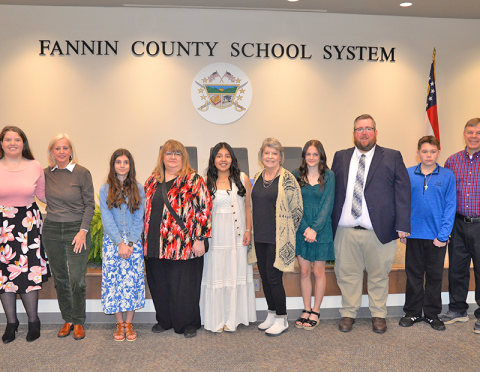 The 2025 REACH scholarship recipients and their mentors are shown, from left, Karma Marlow, Sherry Lang, Karissa Martin, Jeannie Garland, Lynette Agustin Morales, Cathy Cox-Brakefield, Emma Stanley, Nathan Dean, Kyle Bird and Philip Arnall.