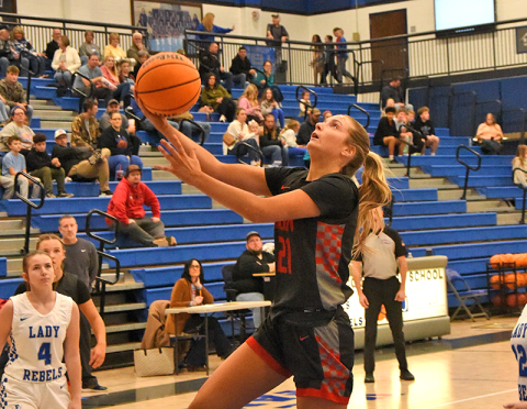Alexis Hyatt goes for two points for Copper Basin.