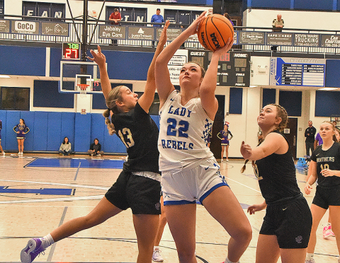 Reese Lewis is proving to be a dominate force on offense and defense for Fannin County’s Lady Rebels.