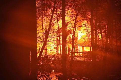 A home in the Kingtown section of McCaysville was totally destroyed by fire March 8. Though the official cause of the blaze has not been determined, investigators believe propane gas played a role in the blaze