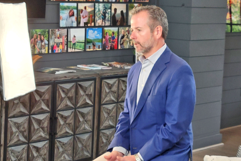 photo/Glenn Harbison Will Cobb is shown at a taping for the development authority last week.