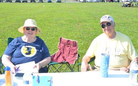 News Observer photo/Mollie Morrow - Maryjane and John Wysocki monitor the bounce house during Her Hope Pregnancy Center's Walk for Life Fundraiser June 6.