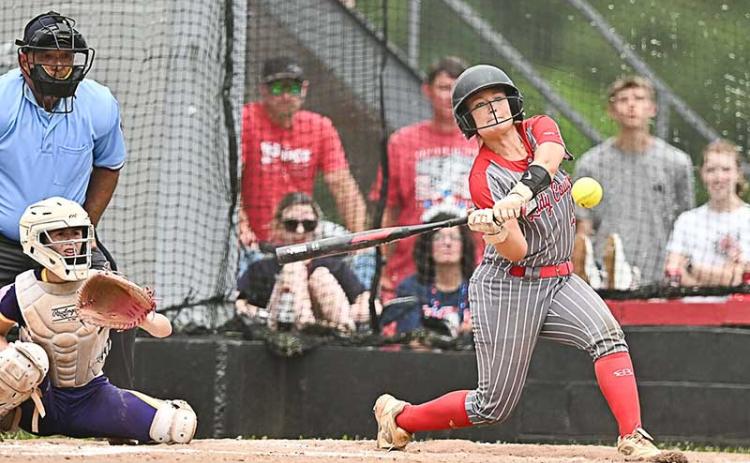 Photo by Allstar Photos - Riley Akens was 3-for-3 with three RBIs against Bradford May 20. She is shown in recent action. Copper Basin reached the final four, but lost to Eagleville May 21.