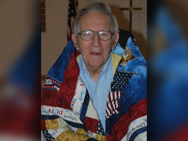 Kenneth Baar, from Morganton, Georgia, and Bradenton, Florida, was presented a Quilt of Valor by members of the Misty Mountain Quilter’s Guild October 13. Baar served in the U.S. Army during World War II in the Philippines and remained on active duty until 1946.   