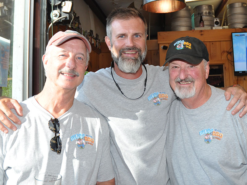 Three of the Blue Ridge Lodging Association’s Blue Ridge Blues & BBQ organizers enjoyed the event’s kickoff party, which also doubled as the Fannin County Chamber of Commerce’s Business After Hours social, at Grumpy Old Men Brewing Thursday, September 19. Shown are, from left, Greg Spencer, CJ Stam and Bill Banzhaf. Not shown is Paul Gribble.