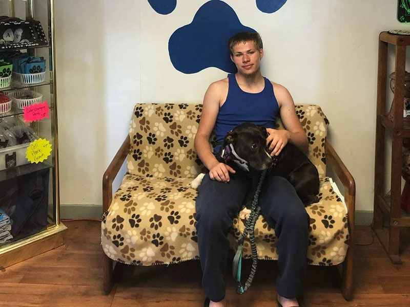 Lacey, a pound puppy who spent eight months at Fannin County Animal Control, finally found a home as a service dog in training for a young man in Jacksonville, Illinois.