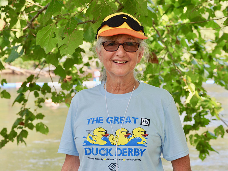 Boys & Girls Clubs of North Georgia Programs Operation Manager Jan Day donned her duck attire during the annual Great 515 Duck Derby at Ron Henry Horseshoe Bend Park. 
