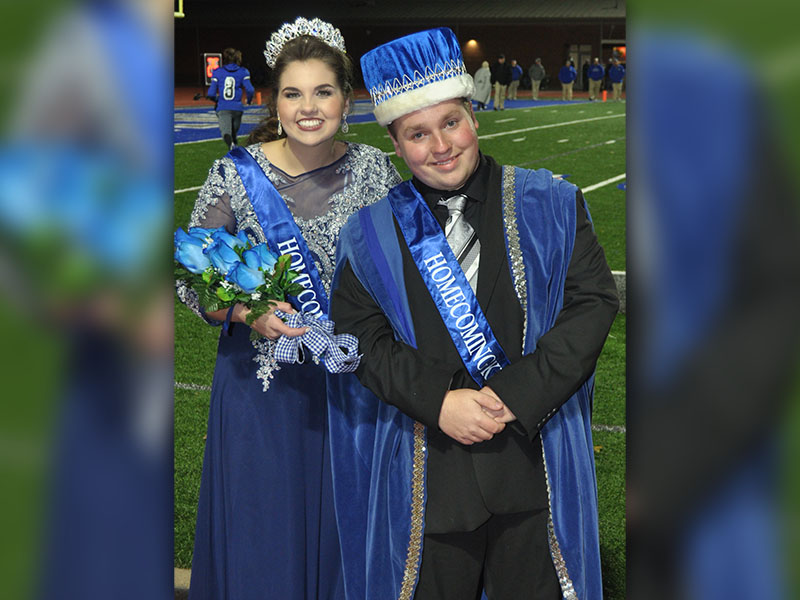 The 2019 Fannin County Homecoming King and Queen were crowned Friday, November 1, during halftime at the  Rebels football game against Lumpkin County. Shown are this year’s FCHS Homecoming royalty, Queen Hannah Cruse and King Jake Helstrom.