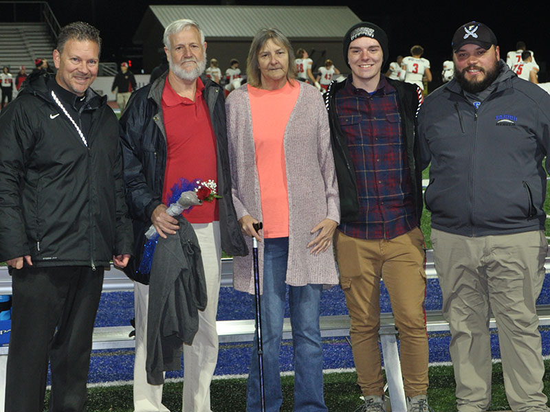 Senior athletic trainers were recognized at Fannin’s senior night ceremony Friday, November 8. Kadynn Rich is shown with family members Henry Rich and Sandy Rich.