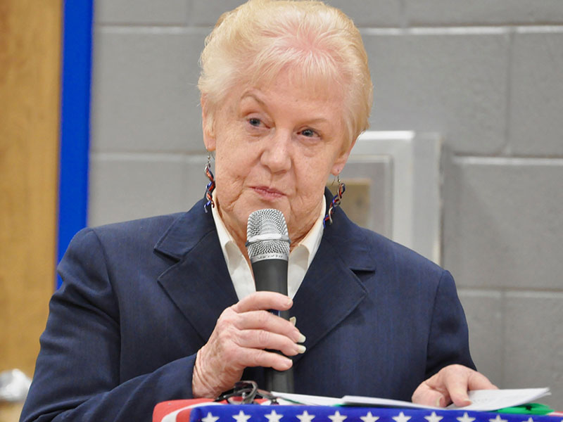 Air Force veteran Elaine Owen discussed her experience in the Air Force as the guest speaker at Blue Ridge Elementary School’s Veterans Day Ceremony.