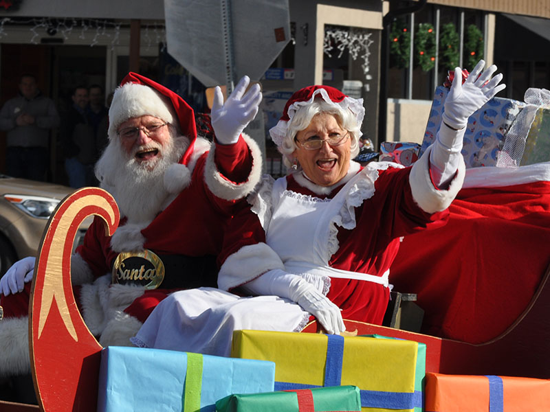 Santa Claus and Mrs. Claus spread Christmas cheer along the Copperhill Kiwanis Christmas Parade route Saturday December 7.