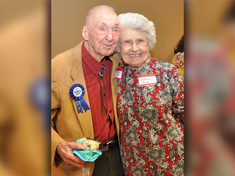 Birthday boy Dale Dyer celebrated his 100th birthday with many family and friends surrounding him, including fellow Fannin County historian Ethelene Jones, November 30. Dyer officially turns 100 on December 8.