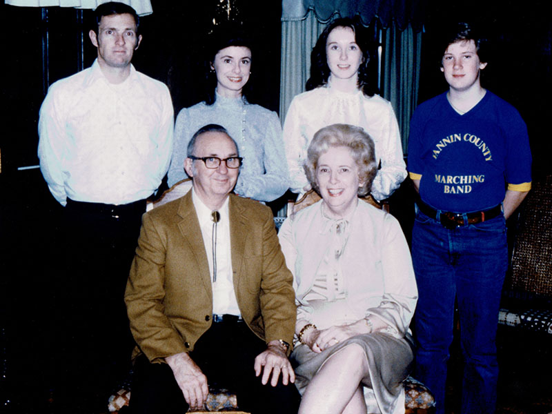 Dale and Virginia Dyer sit for a photo as their children stand behind them, shown are, from left, Larry Dyer, the late Janyce Plemmons, Cindy Wheeler and Eric Dyer.