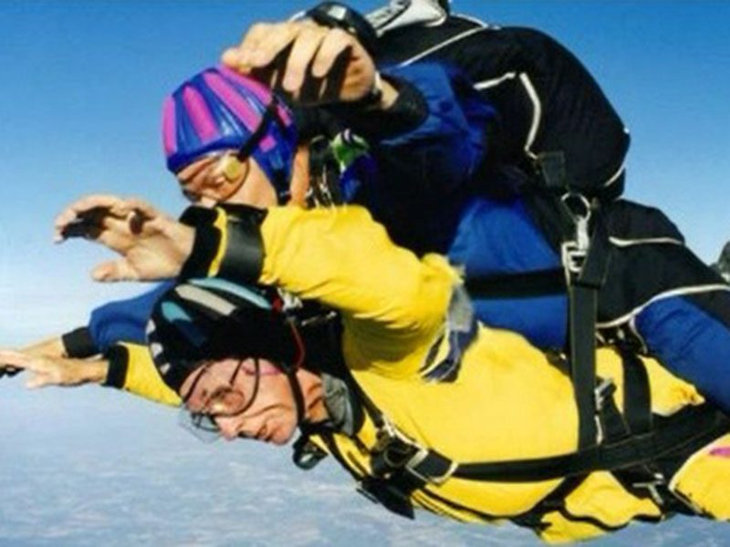 Hometown Hero Dale Dyer commemorated his 80th birthday with a tandem sky dive. His last sky dive to celebrate his birthday was at 90-years-old.