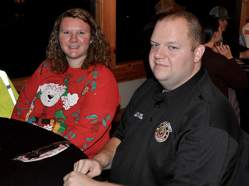 Tamala and 911 Director/EMA Deputy Director Patrick Cooke were among the many in attendance during the Fannin County EMA Banquet Thursday, December 12.